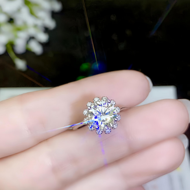 CF Diamond 女戒 莫桑鑽 純銀材質 歐式禮盒包裝