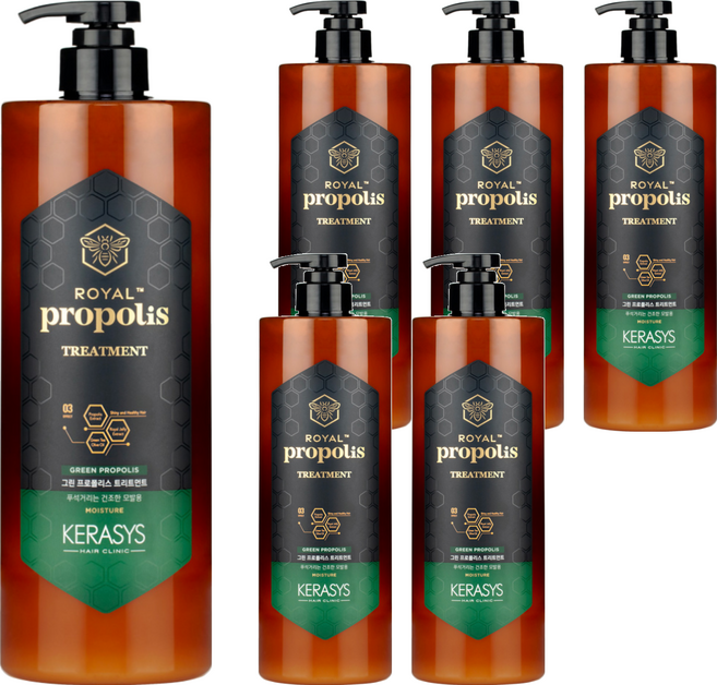KERASYS 綠蜂膠活力光澤護髮乳, 1L, 6瓶