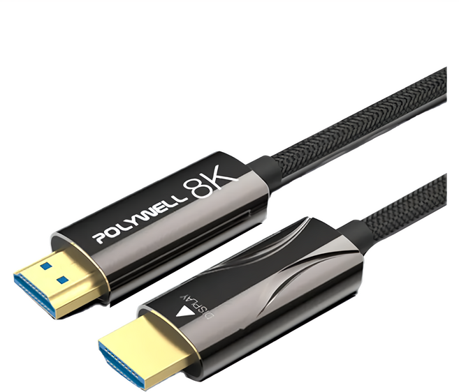 POLYWELL 寶利威爾 HDMI 8K AOC光纖線 2米~50米 4K144 8K60 UHD 工程線 PW15-W60-R002, 2m, 1條