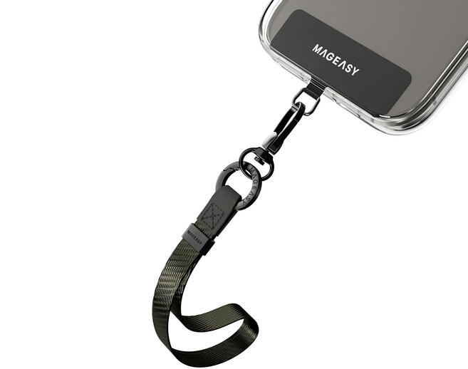 MAGEASY UTILITY WRIST STRAP 手腕掛繩 + 掛繩片組 15mm, 岩灰色, 1組