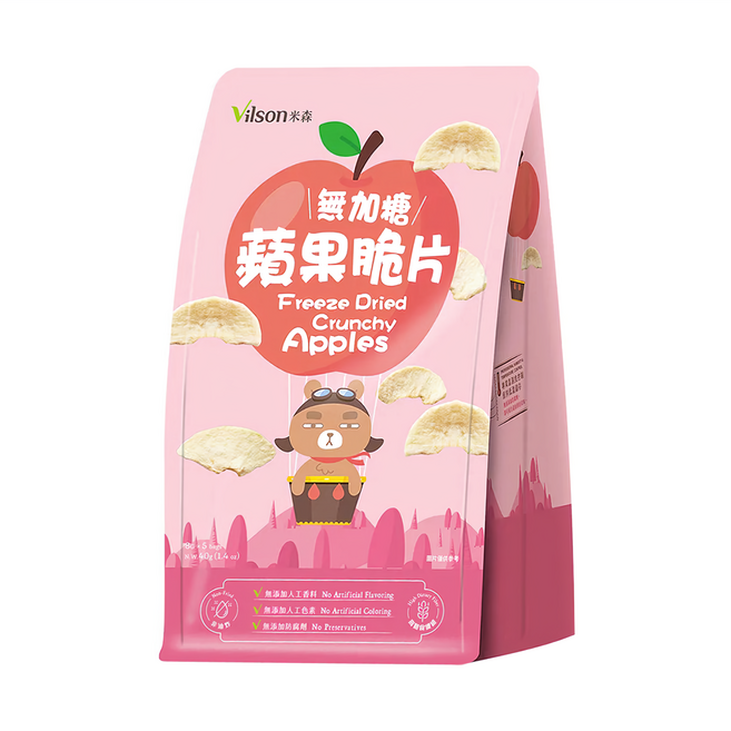 Vilson 米森 無加糖蘋果脆片, 1袋, 40g