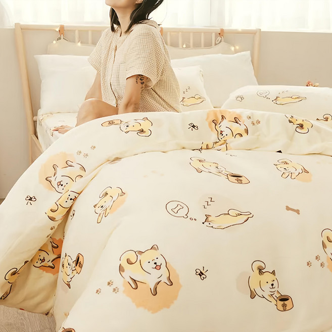 LAZYDAY BEDDING 小日常寢居 極柔暖法蘭絨雙人床包三件組
