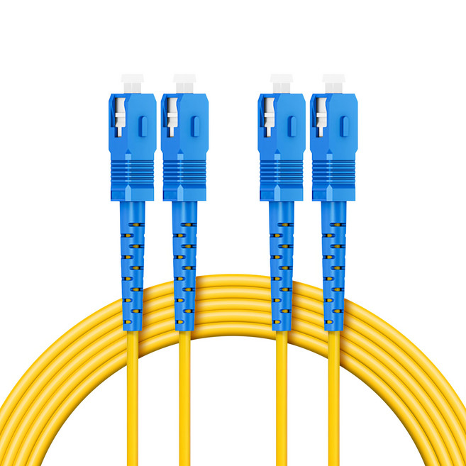 Neon 台灣霓虹 電信級SC-SC單模雙芯全雙工光纖跳線, 黃色, 1m, 1條