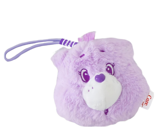 Care Bears 立體大頭造型絨毛可收納吊飾, 12cm, 紫色, 1個