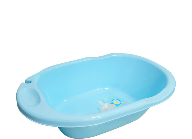 PUKU 藍色企鵝 Smile嬰兒澡盆 38L, 藍色, 1個