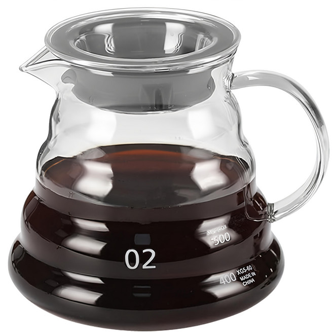 FUJI-GRACE 富士雅麗 高硼硅玻璃雲朵壺 底徑11cm 高12cm 口徑7cm, 咖啡壺, 600ml, 1個