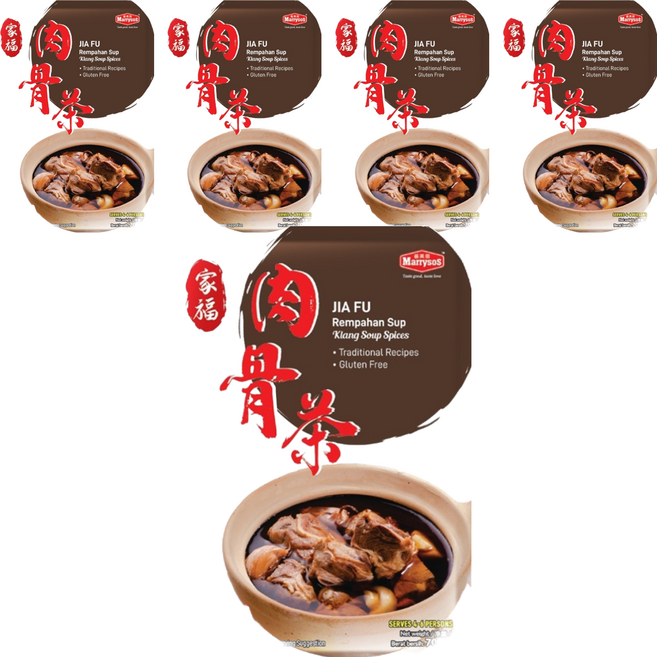 家福牌 馬來西亞巴生肉骨茶湯料包 2包, 70g, 5組