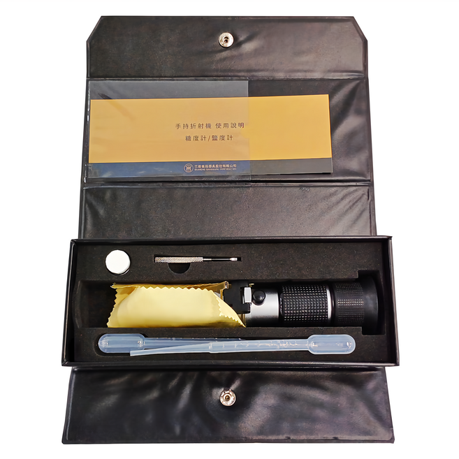 SaNNeNg 三能 糖度計 0-80%, 黑色 + 銀色, 1個