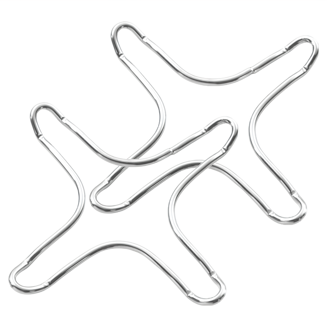 PEDRINI Gadget 瓦斯爐具輔助架 13cm, 銀色, 2個