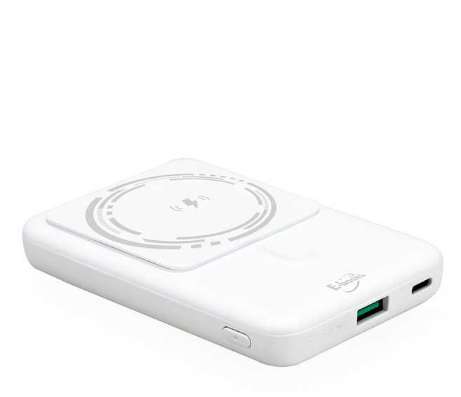 E-books 台灣製造 磁吸無線快充 + 雙輸出行動電源 USB Type-C, B84, 白色