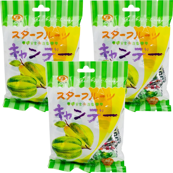 綠得製菓 楊桃糖, 100g, 3袋
