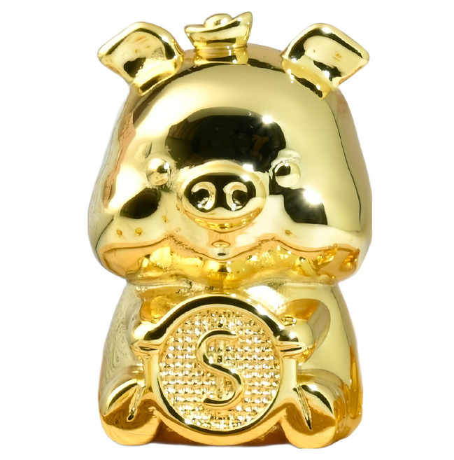 命運好好玩 金賺元寶發財豬 8110309, 1個, 金色