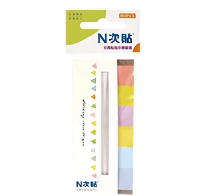 N次貼 指示型標籤紙 可再貼標籤 糖果色標籤, 1080張, 6本