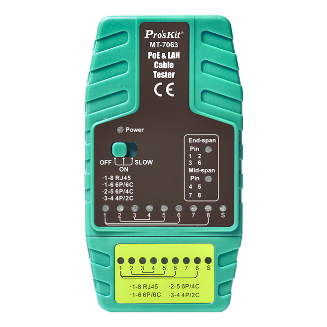Pro'sKit 寶工 POE及網路測試器, 1個, MT-7063