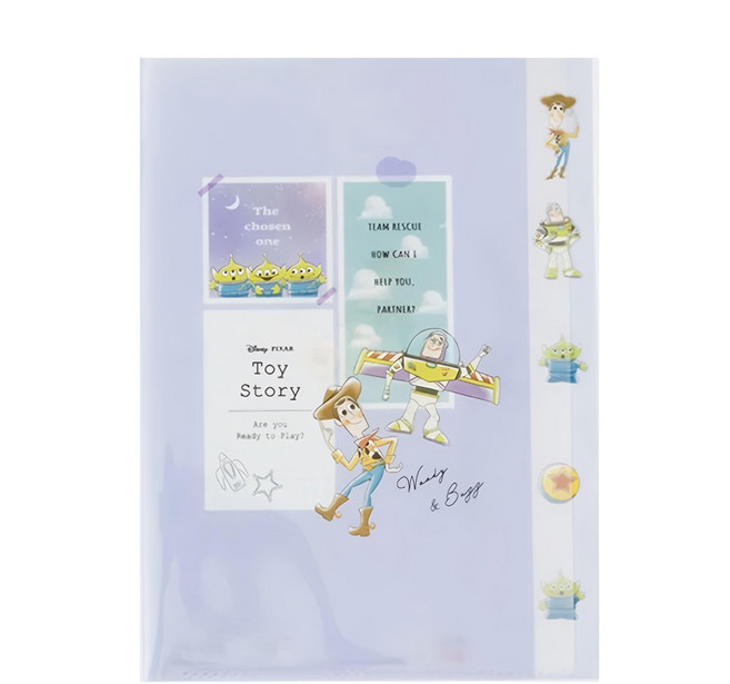 Disney 迪士尼 返校日玩具總動員多層文件夾 SS169-1, 紫色, 1個