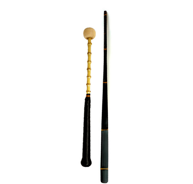 Saehwa 傳統樂器 長鼓槌 + 竹伴奏槌, 1組, 黑色 + 原木色