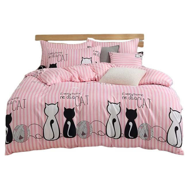 Blue Cat 藍貓 銀離子抗菌印花床包