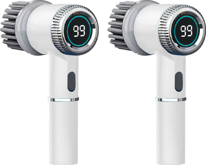 小麥購物 電動清潔刷 附5種刷頭 + USB充電線, 典雅白, 2組