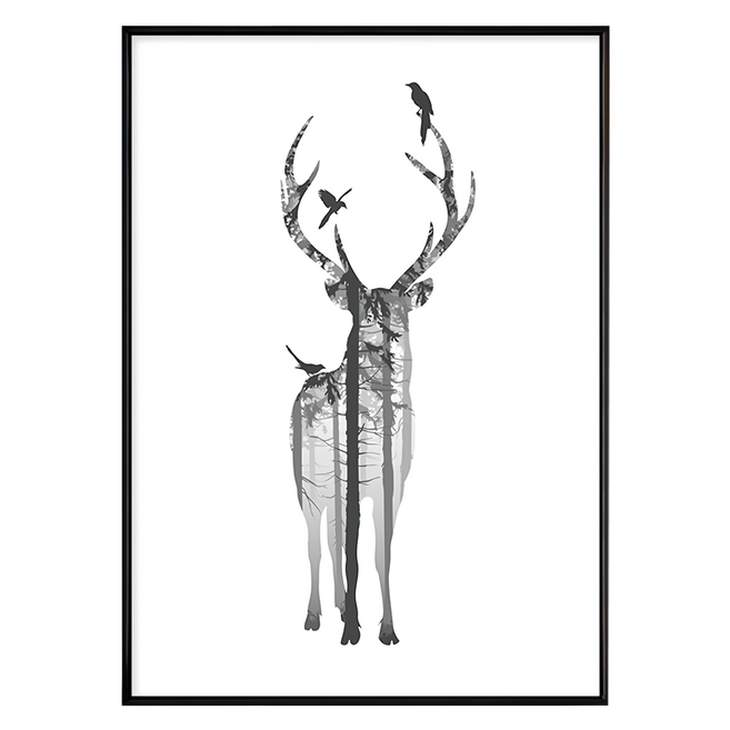 森林的麋鹿 木色 1入