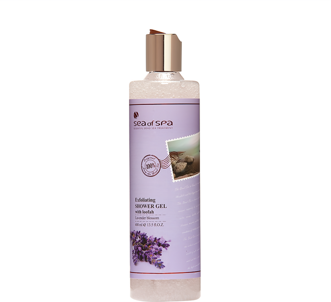 Sea of Spa 普羅旺斯薰衣草去角質沐浴露 含絲瓜, 400ml, 1瓶