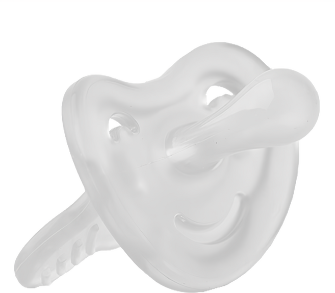 sillymann 矽膠安撫奶嘴, 4個月以上, 透明, 1個