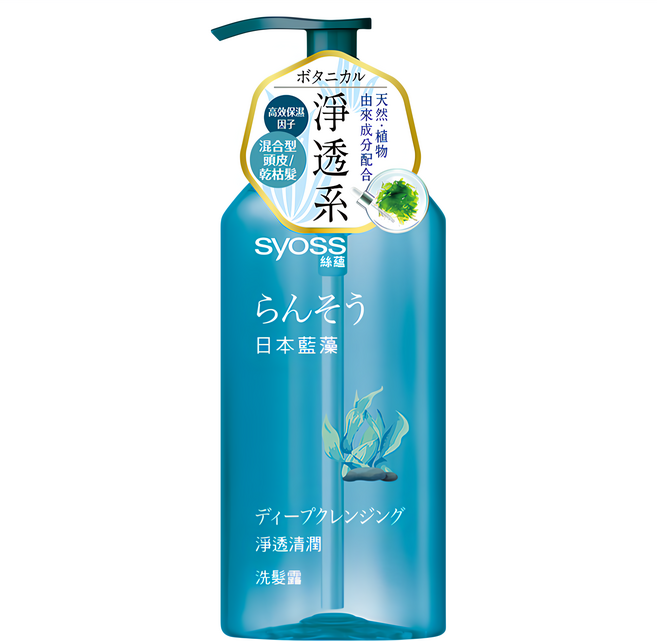 syoss 絲蘊 淨透清潤洗髮露 日本藍藻 天然植物成分, 420ml, 1瓶