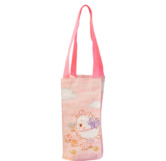 TSUM TSUM Ufufy 圖繪保冷保溫飲料袋 尺寸22.5*11.6*9.5cm, 瑪麗貓 粉色, 1個