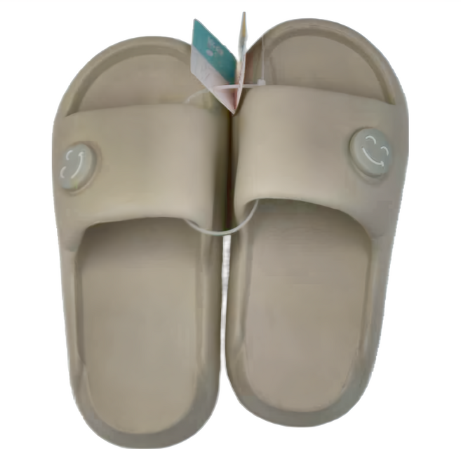 TAY SONG 太松 玩趣QQ成人休閒厚底耐磨防滑舒適拖鞋, 235mm, 卡其色