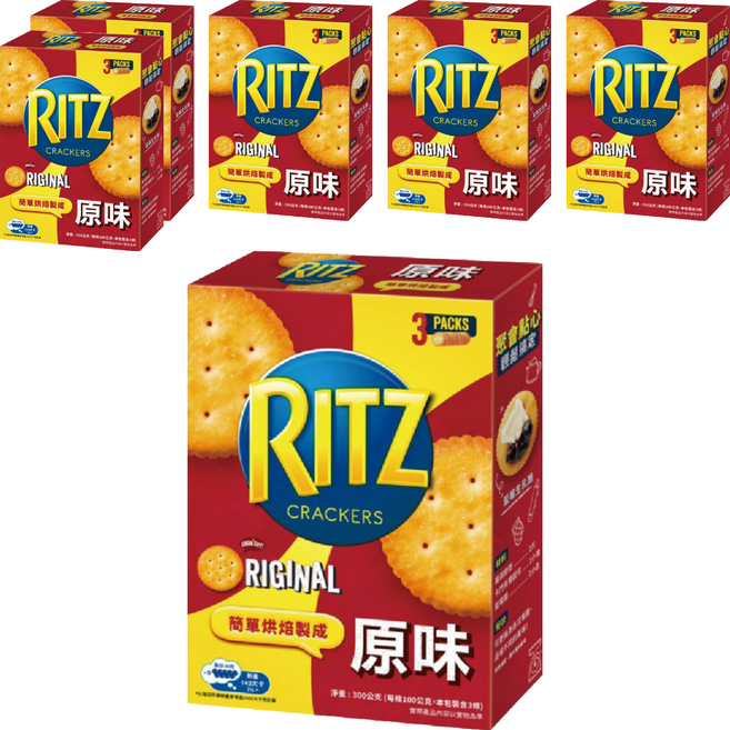 RITZ 麗滋 餅乾 原味 3條, 300g, 6盒