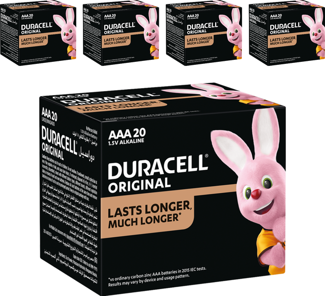 台灣公司貨 DURACELL 金頂 經典AAA鹼性電池 4號, 20個裝, 5盒