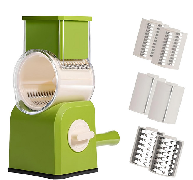 美國熱銷龍捲風多功能切菜組, 綠色 + 白色 + 透明色, 1組