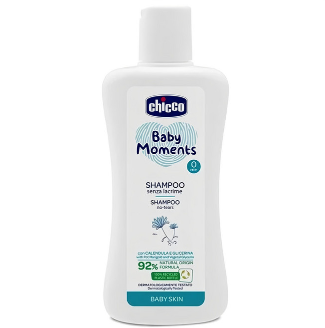 chicco 寶貝嬰兒植萃洗髮精 溫和不流淚配方, 200ml, 1瓶