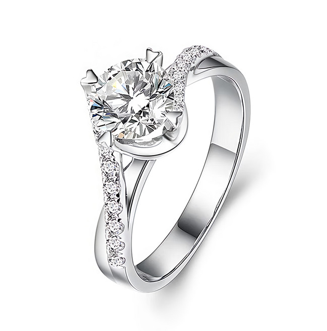 CF Diamond 雪之星女戒 S925純銀 莫桑鑽