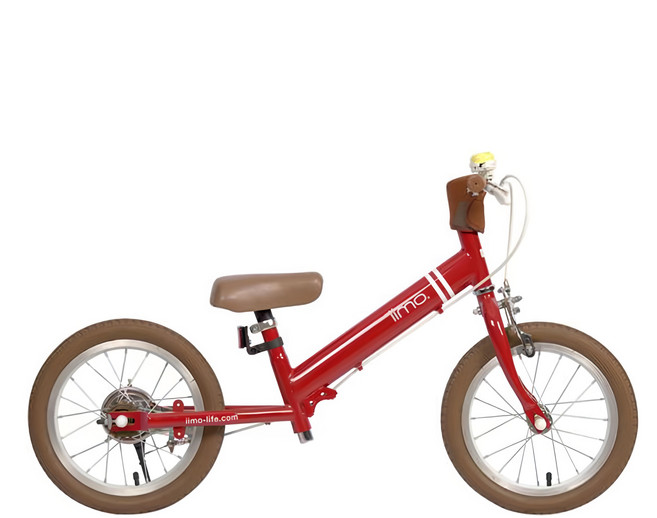 iimo 二合一平衡滑步/腳踏車 14吋, 105cm, 經典紅, 1台