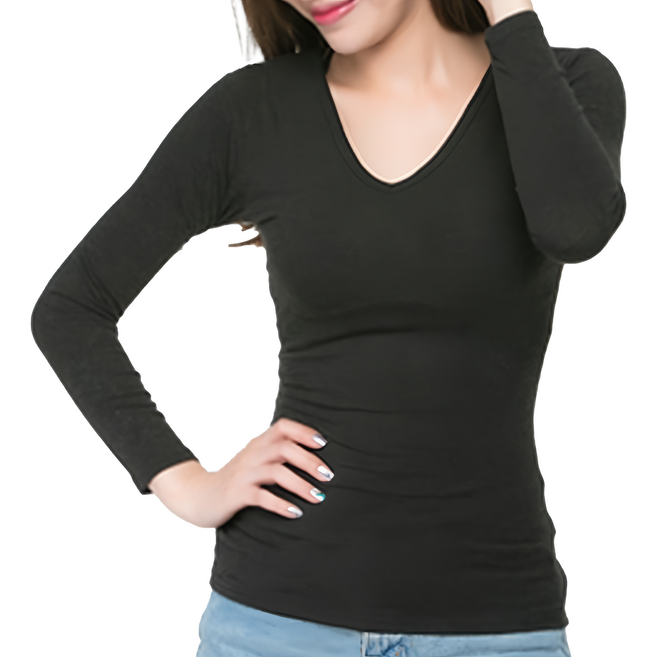 Free King 富立金 女款極速V領發熱衣