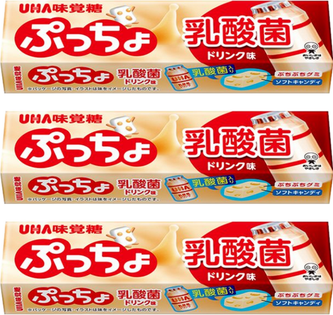 UHA 味覺糖 普超條糖 乳酸飲料味, 50g, 3條