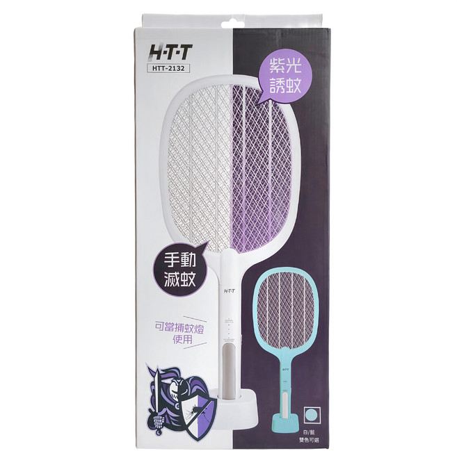 H-T-T 新幹線 雙模式誘蚊座充電蚊拍, 白色 / 綠色