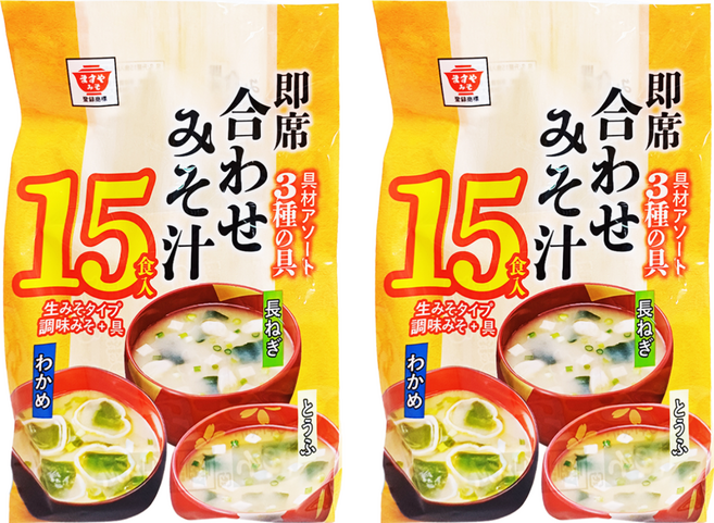 Masuya Miso 升屋 15食入綜合即食味噌湯, 300g, 2袋