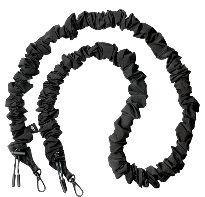 ekax 彈力圈圈掛繩背帶, 午夜黑, 1條