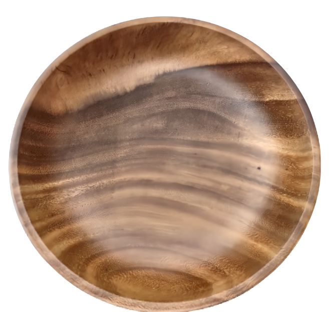 LifeShopping 日式相思木沙拉碗 24cm, 原木色, 1個