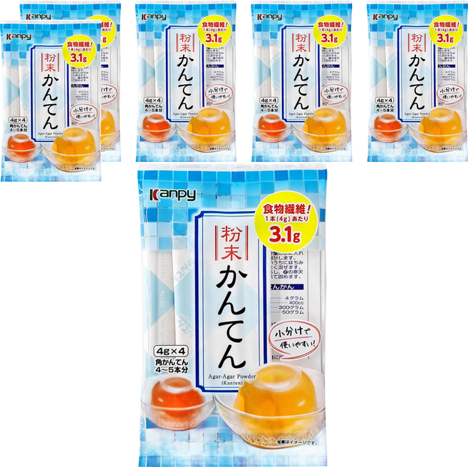 Kanpy 加藤產業 寒天粉 4包, 16g, 6袋
