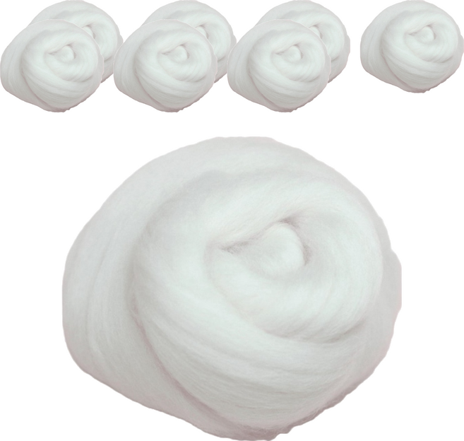 台灣敏愛 羊毛氈補充包, 純白色, 8包