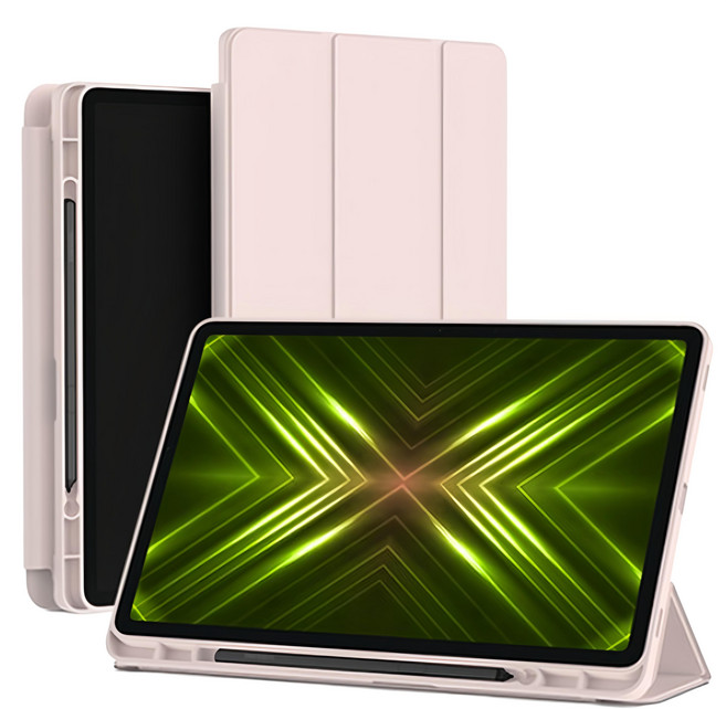 SINJIMORU 平板電腦保護殼 含筆槽, 砂粉色, 1個