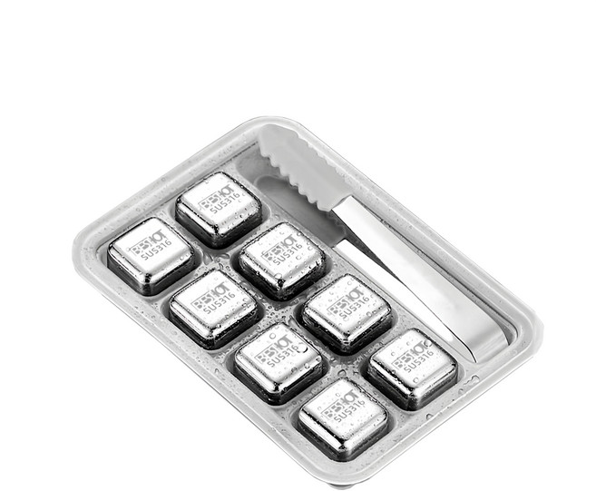 316不鏽鋼冰塊 可重複使用 8個裝, 1組