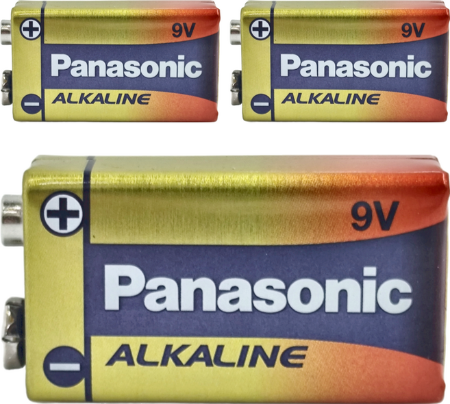Panasonic 台灣公司貨 鹼性電池 9V, 3個, 1入