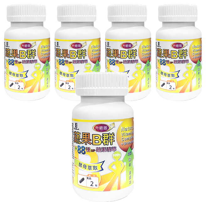BioBank 大金宏醫 88種蔬果酵素B群升級版, 60顆, 30g, 5罐