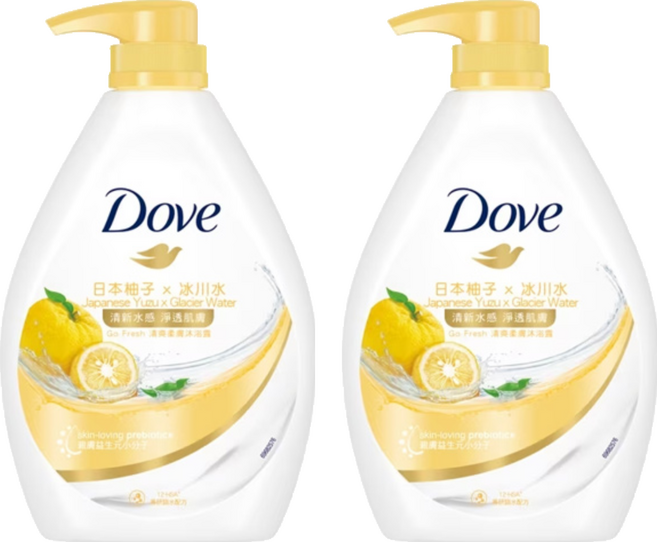 Dove 多芬 活力柚香沐浴露, 900ml, 2瓶