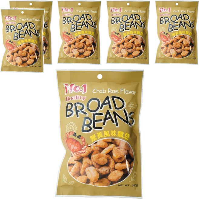 NO.1 蟹黃風味蠶豆, 240g, 6包