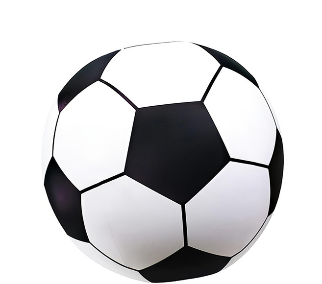 巨大充氣球 70cm, 黑色 + 白色, 1個