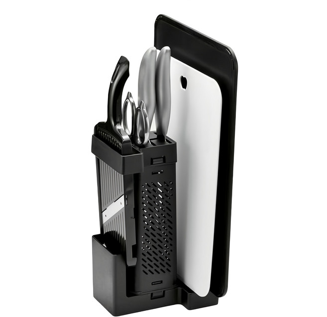 SHIMOMURA 下村 KOGYO 日本製專業級刀架 可同時儲納刀具砧板, 1個